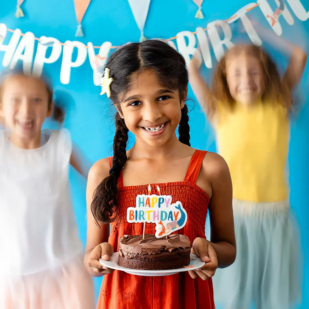 Mermaid 'Happy Birthday' Paper Garland - 3m - Image 4