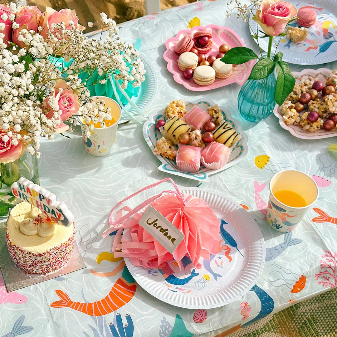 Mermaid Make Waves  Paper Table Cover - Image 4