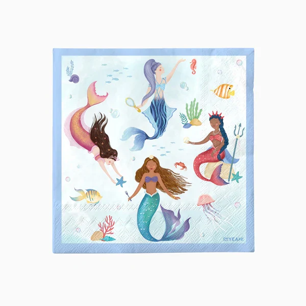 Mermaid Paper Napkins 33 x 33 cm (pack of 20)