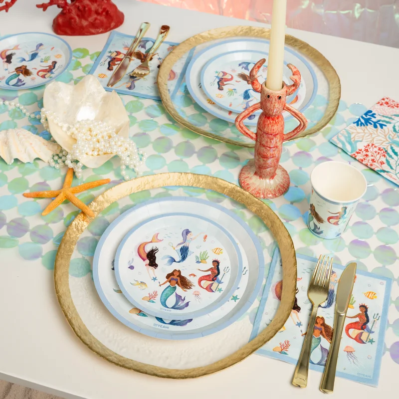 Mermaid Paper Plates 17 cm (Pack of 6) - Image 3