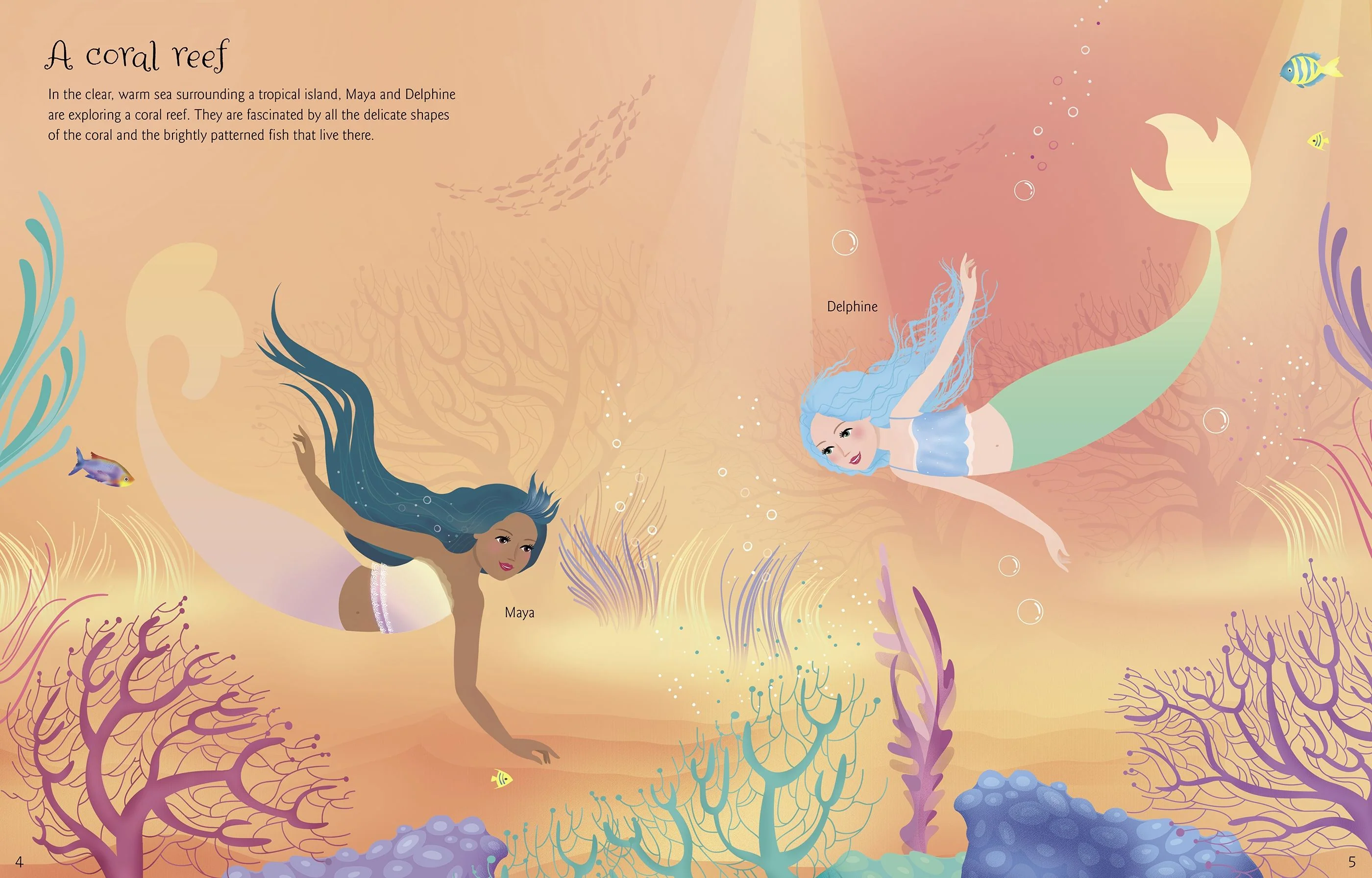 Mermaid Reusable Sticker Dolly Dressing Up Book - Image 2