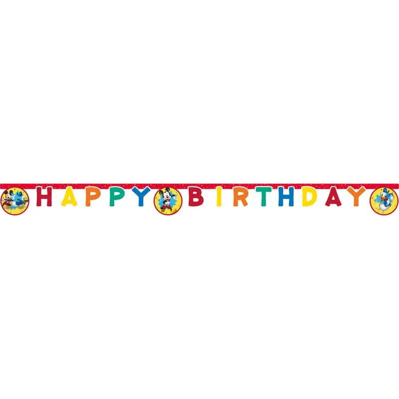 Mickey Mouse Jump Into Fun Happy Birthday Paper Banner 2m
