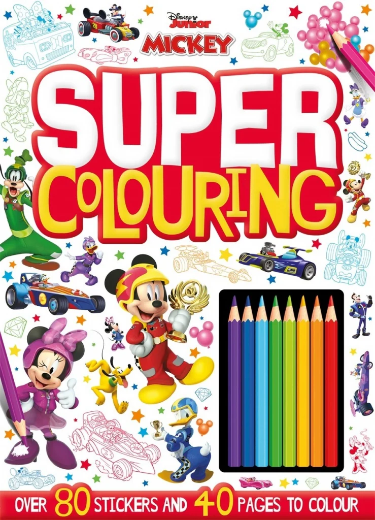 Mickey Mouse Junior and the Roadster Racers Super Colouring Book