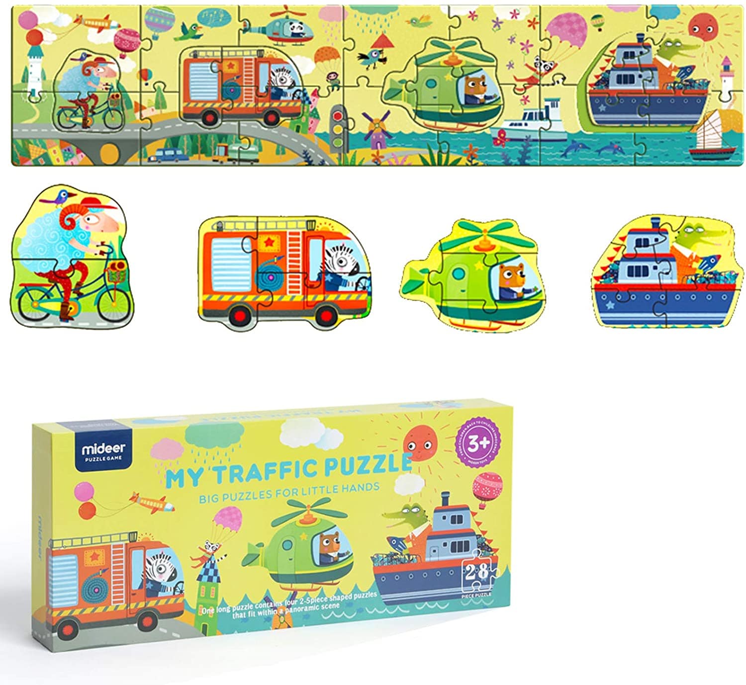 Mideer My Traffic Puzzle - Big Puzzles for Little Hands - Image 2
