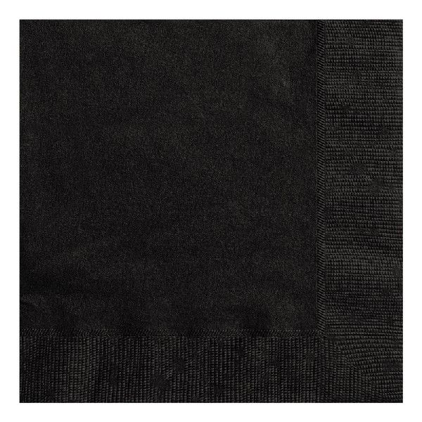 Midnight Black Napkins (Pack of 20)