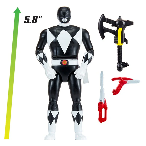 Mighty Morphin Power Rangers Auto-Morphin Black Ranger Action Figure Toy - Image 3