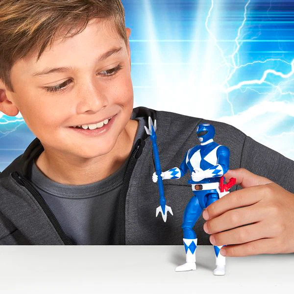 Mighty Morphin Power Rangers Auto-Morphin Blue Ranger Action Figure Toy - Image 6