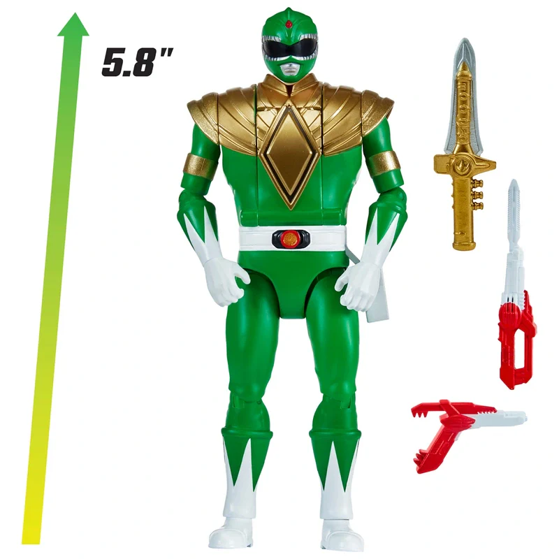 Mighty Morphin Power Rangers Auto-Morphin Green Ranger Action Figure Toy - Image 6