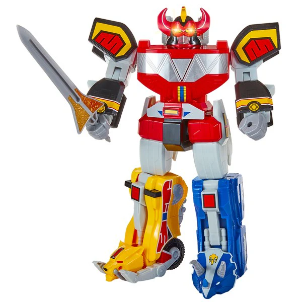 Mighty Morphin Power Rangers Deluxe Megazord Robot Toy , 31 cm, 15+ Sounds