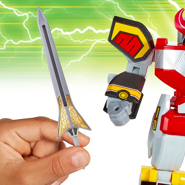 Mighty Morphin Power Rangers Deluxe Megazord Robot Toy , 31 cm, 15+ Sounds - Image 6