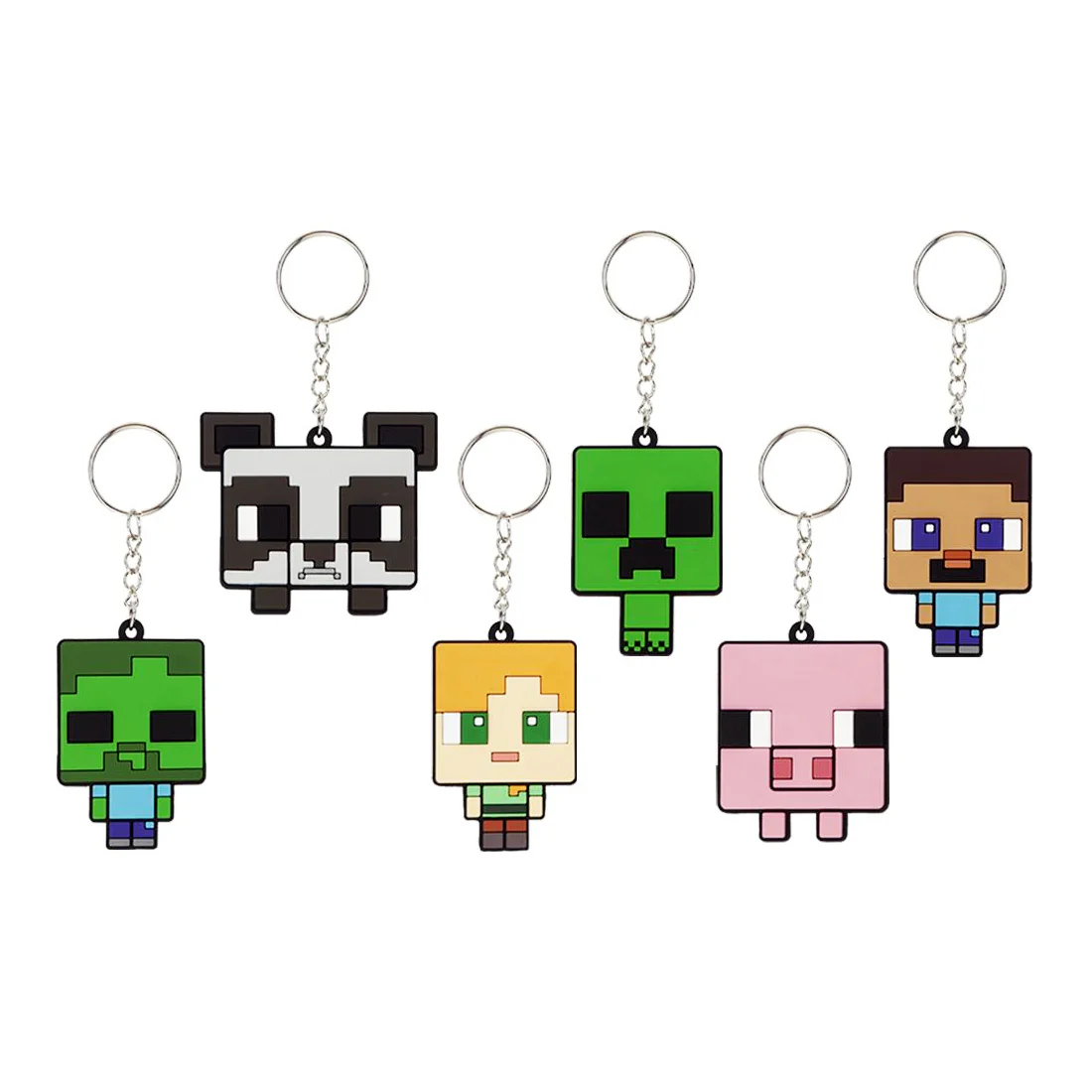 Minecraft 2D Soft PVC Keyring 6cm Assorted Collectible