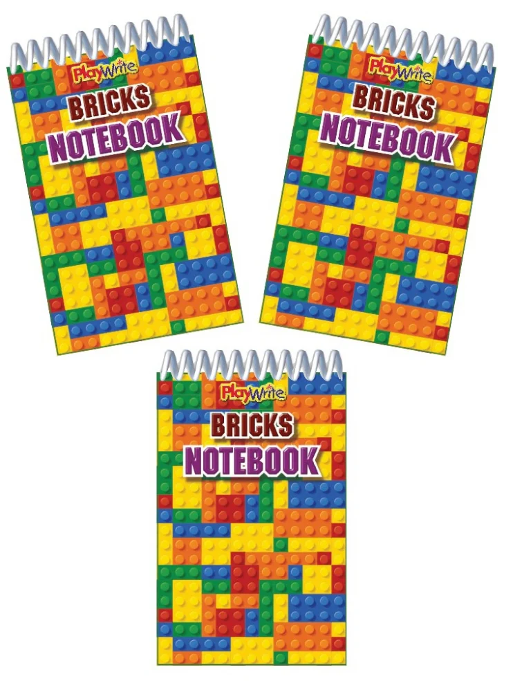 Mini Bricks Spiral Notebooks (Pack of 12)