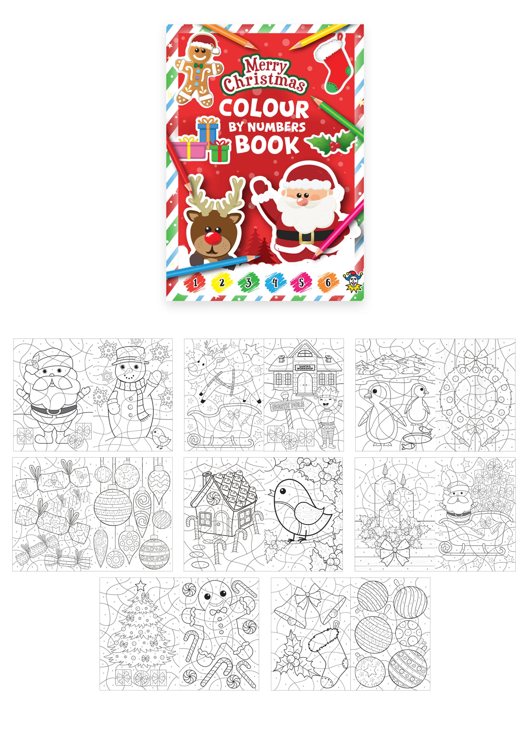 Mini Christmas Colour by Numbers Books