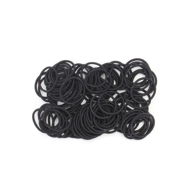 Mini hair elastic bands - Black - Pack Of 100 - 2mm Thick