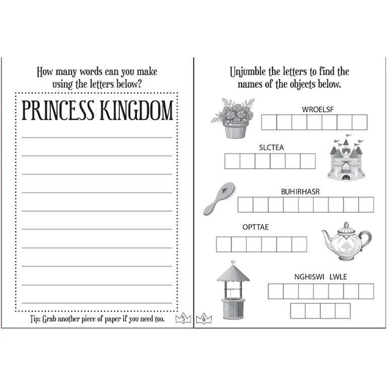 Mini Princess Colouring Puzzle Books - Image 5
