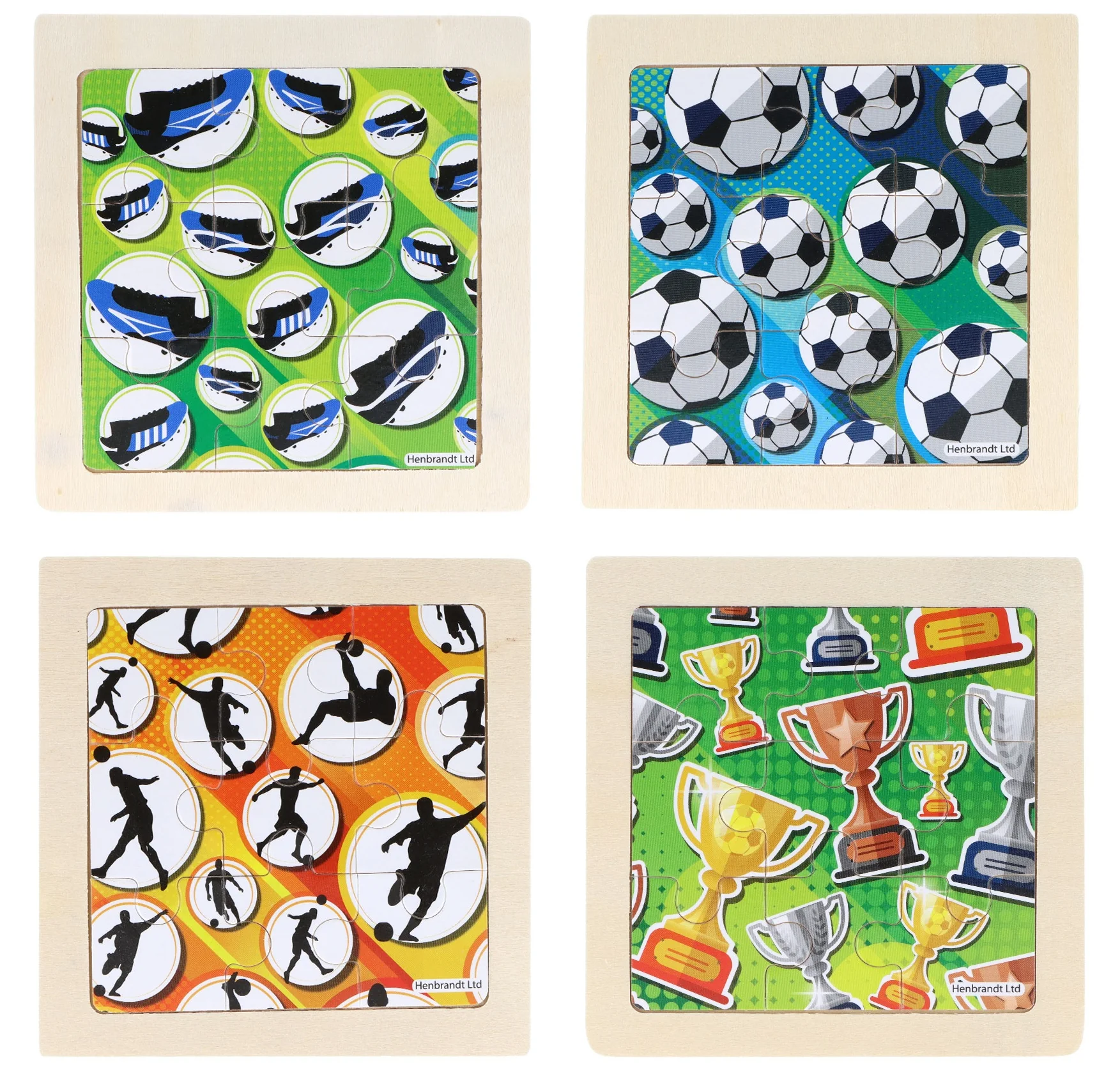 Mini Wooden Football Themed Jigsaw Puzzles