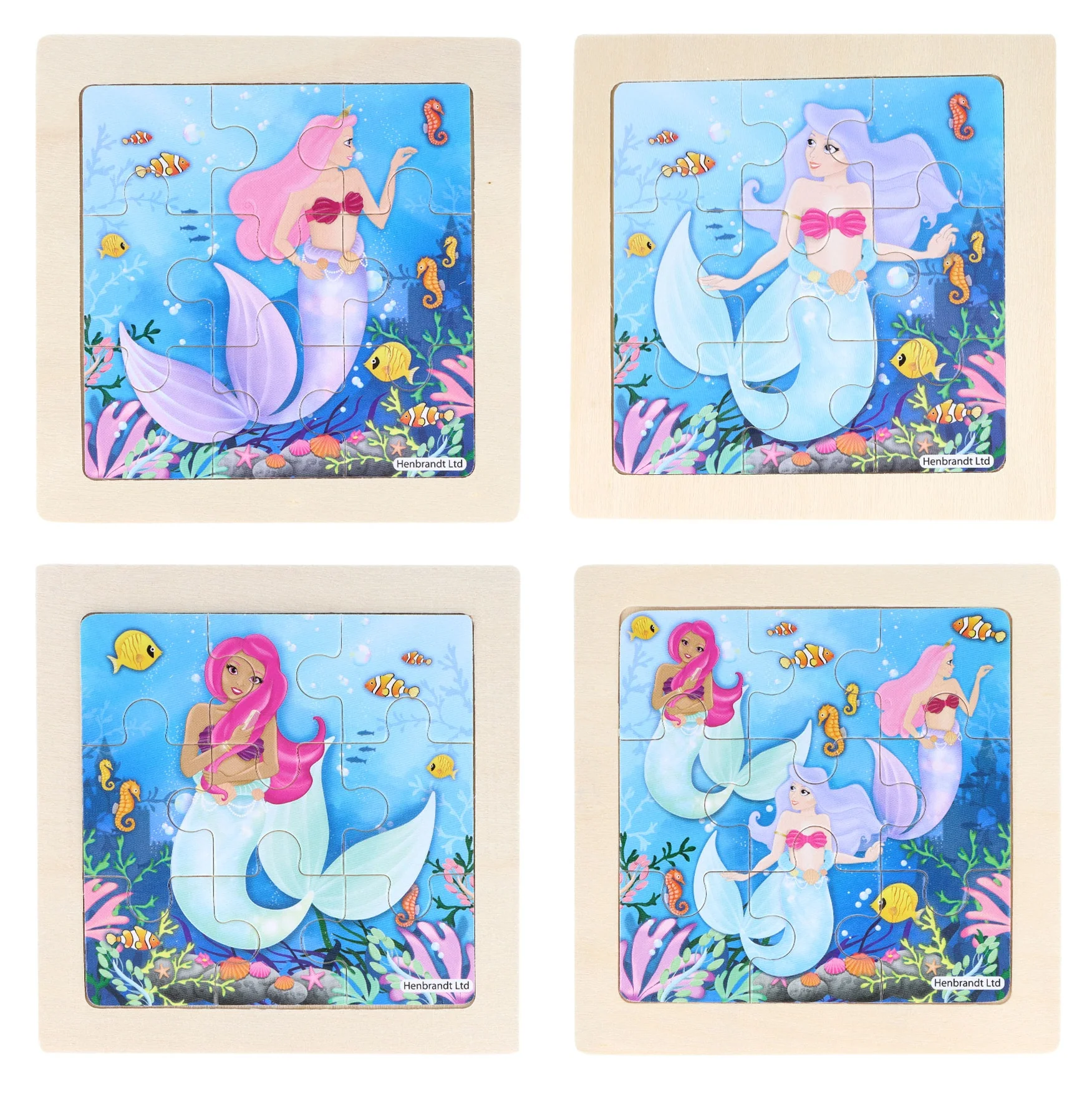 Mini Wooden Mermaids Themed Jigsaw Puzzle
