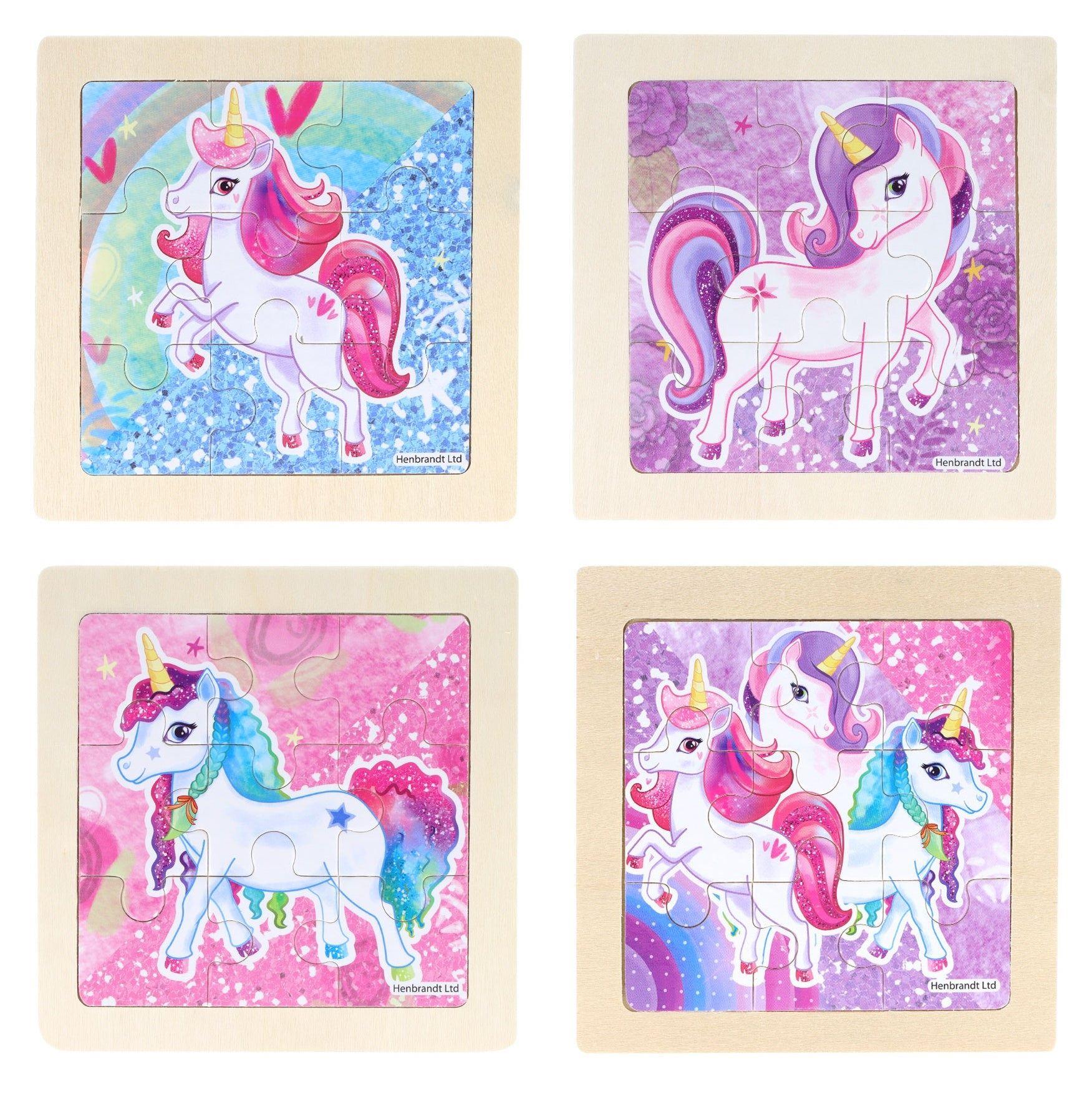 Mini Wooden Unicorn Themed Jigsaw Puzzles