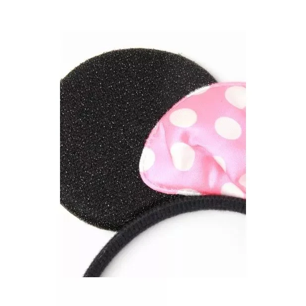 Minnie Mouse Ears with Pink Satin Bow Headband - Image 3