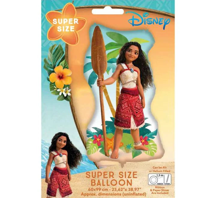 Moana Shaped Foil Balloon (45.5 x 85.6 cm) - Image 2