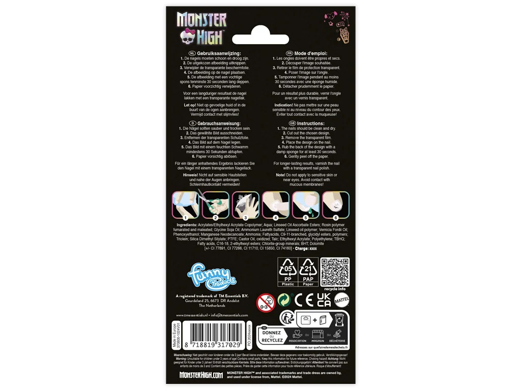 Monster High Fingernail Decoration Stickers - 120 Designs - Image 2