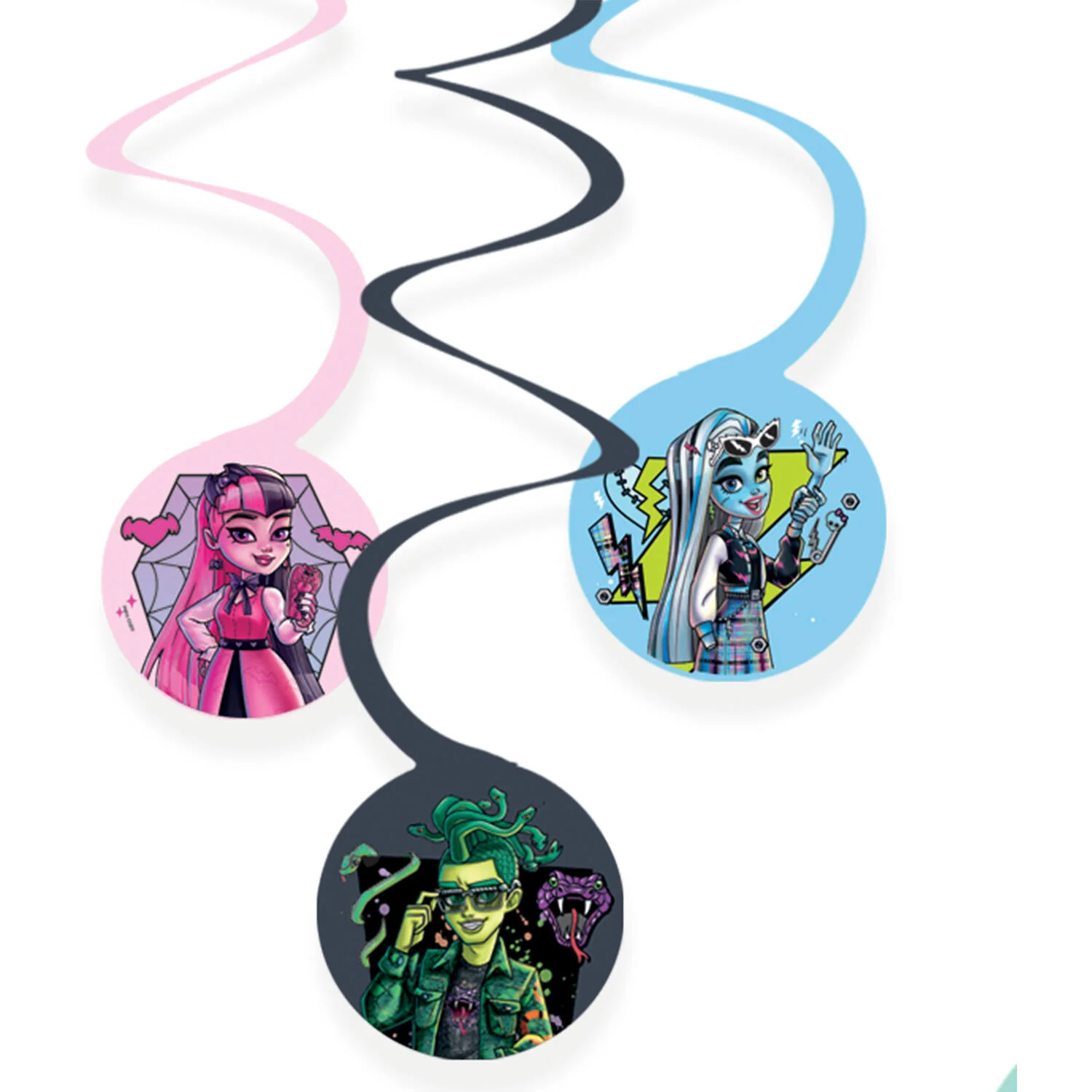 Monster High Hanging Swirl Birthday Party Decorations (Pack of 6) - Image 2