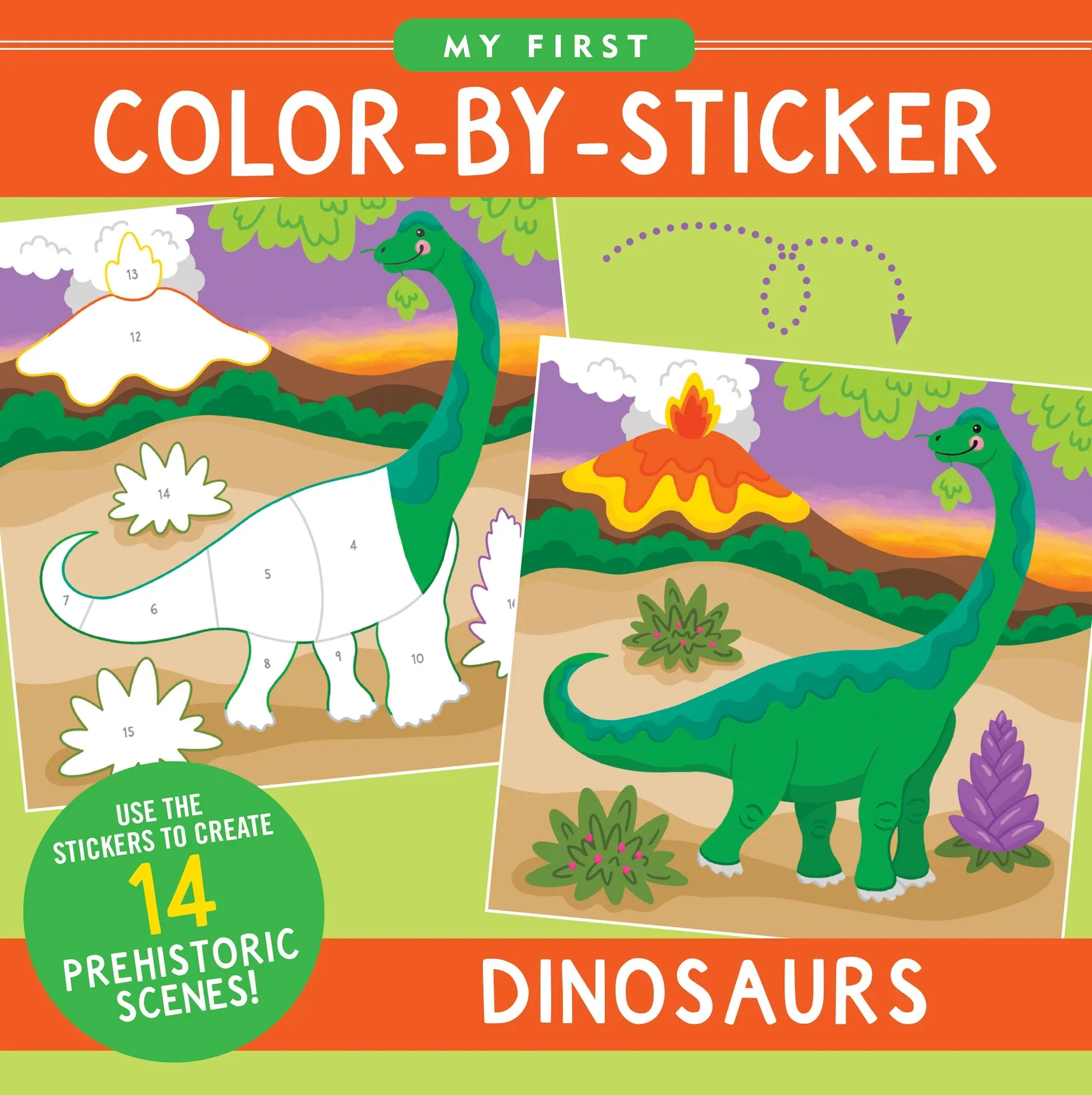 My First Colour-by-Sticker Book - Dinosaurs - Image 7
