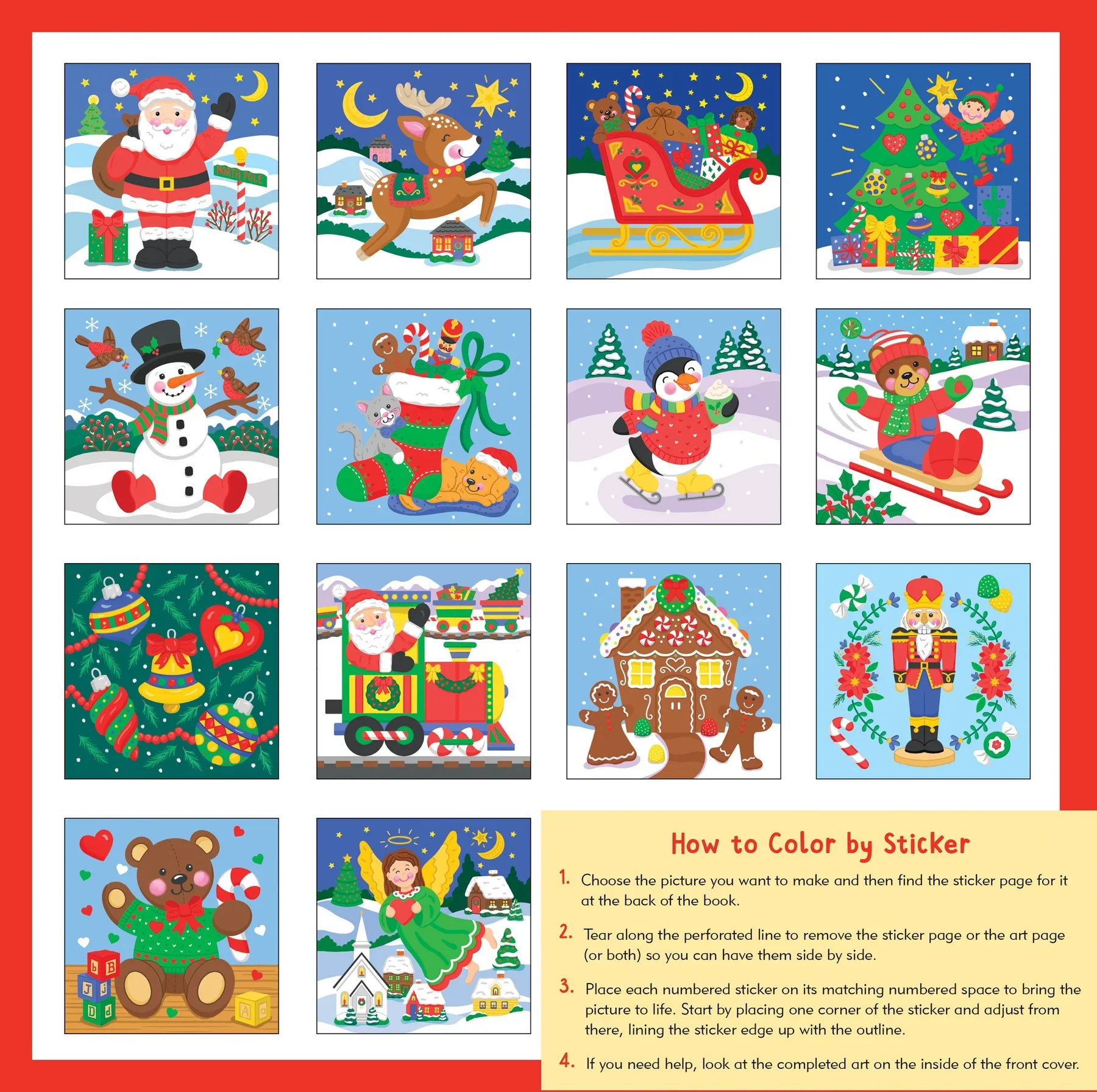 My First Colour-by-Sticker Christmas Book - Image 6