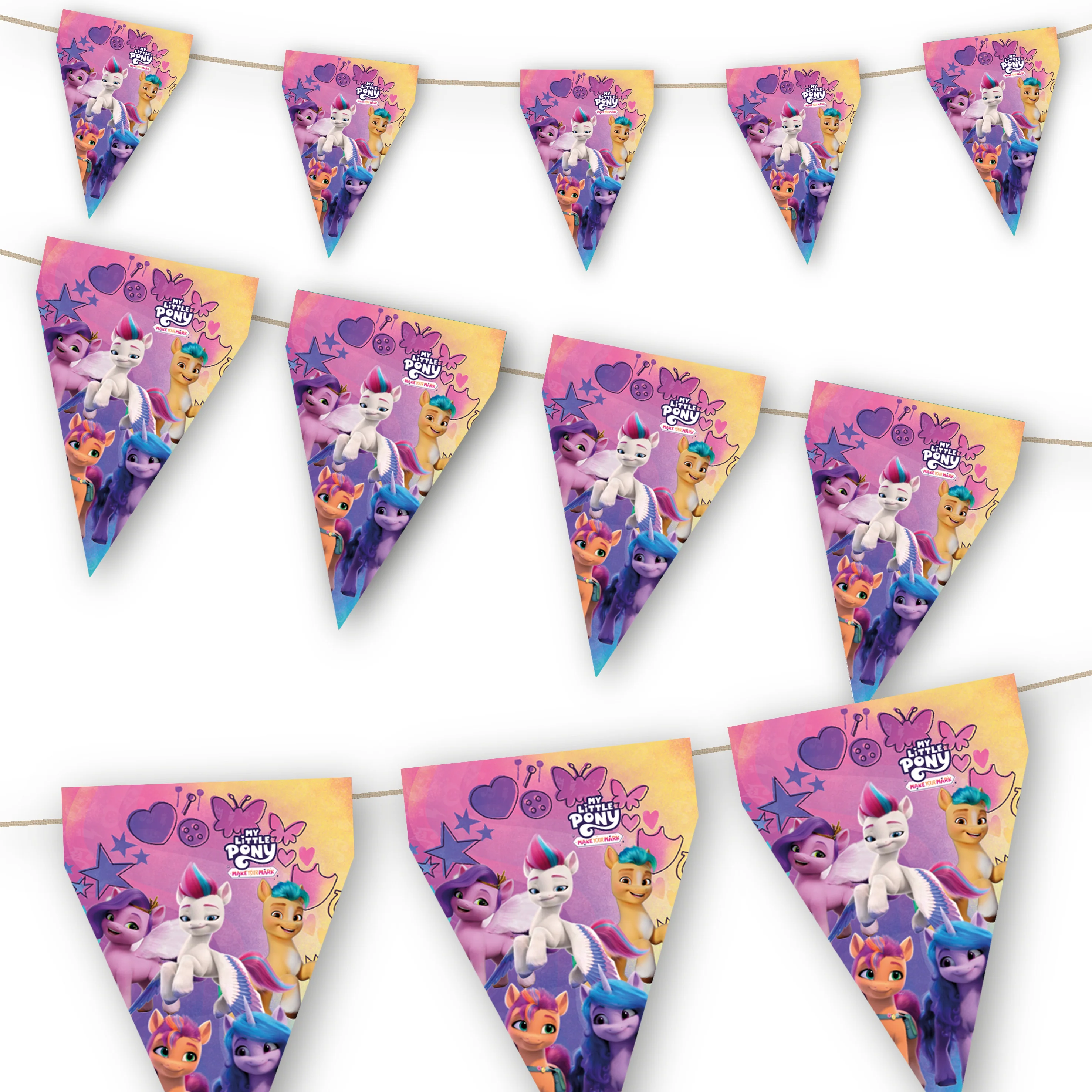 My Little Pony Birthday Party Flag Bunting Banner - Image 2