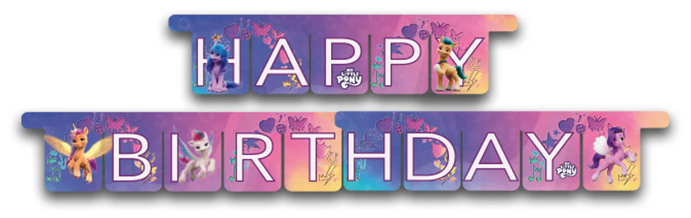 My Little Pony Party "Happy Birthday" Party Banner