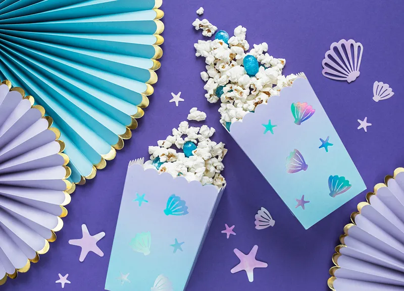 Narwhal Popcorn Boxes 7 x 7 x 12.5 cm (Pack of 6) - Image 2