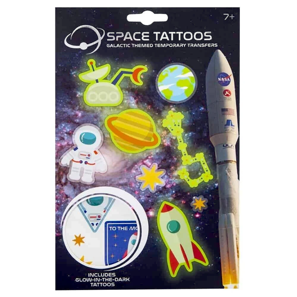 Nasa Glow In The Dark Temporary Tattoos