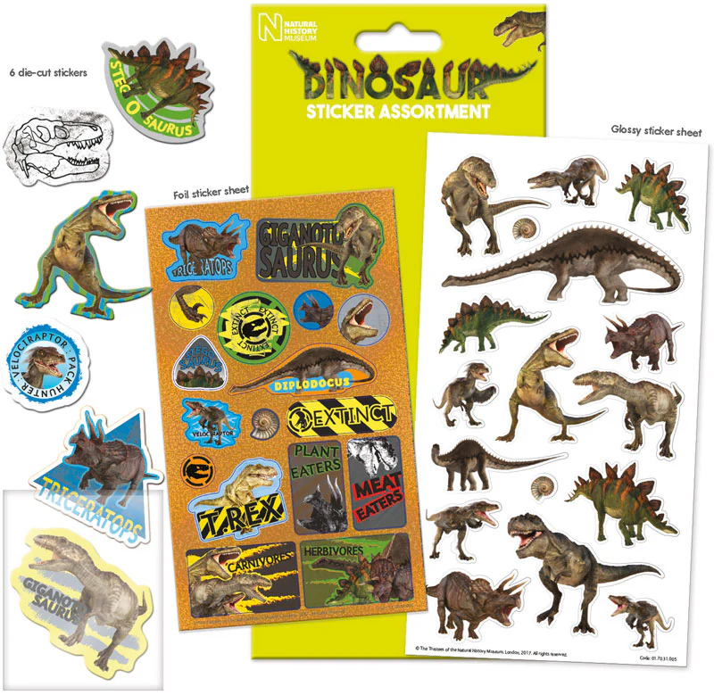 Natural History Museum Dinosaur Sticker Assortment - Image 2