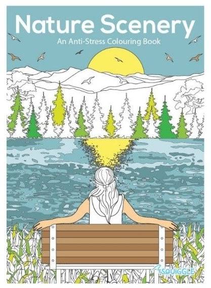 Nature Scenery An Anti-Stress Adult Colouring Book