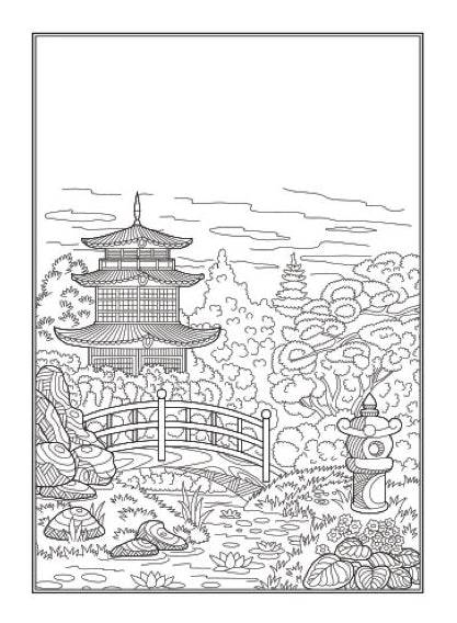 Nature Scenery An Anti-Stress Adult Colouring Book - Image 2