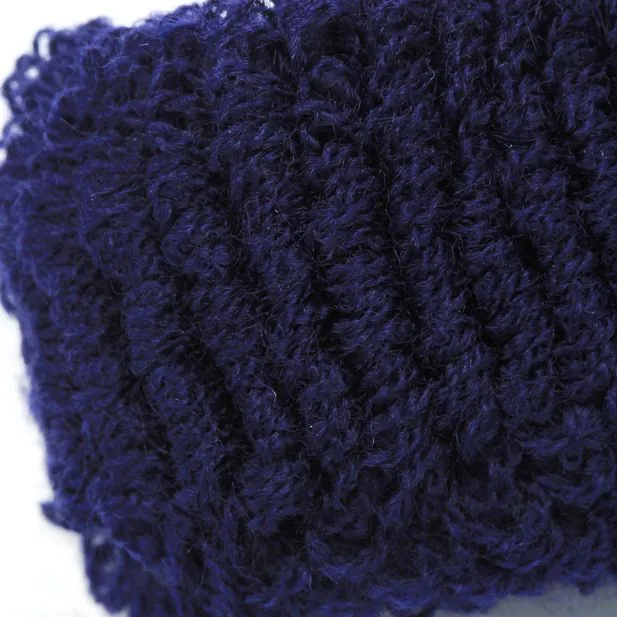 Navy Donut Ponytail Holder, 3 cm Thick, Set of 2, 5.5 cm Diameter - Image 2