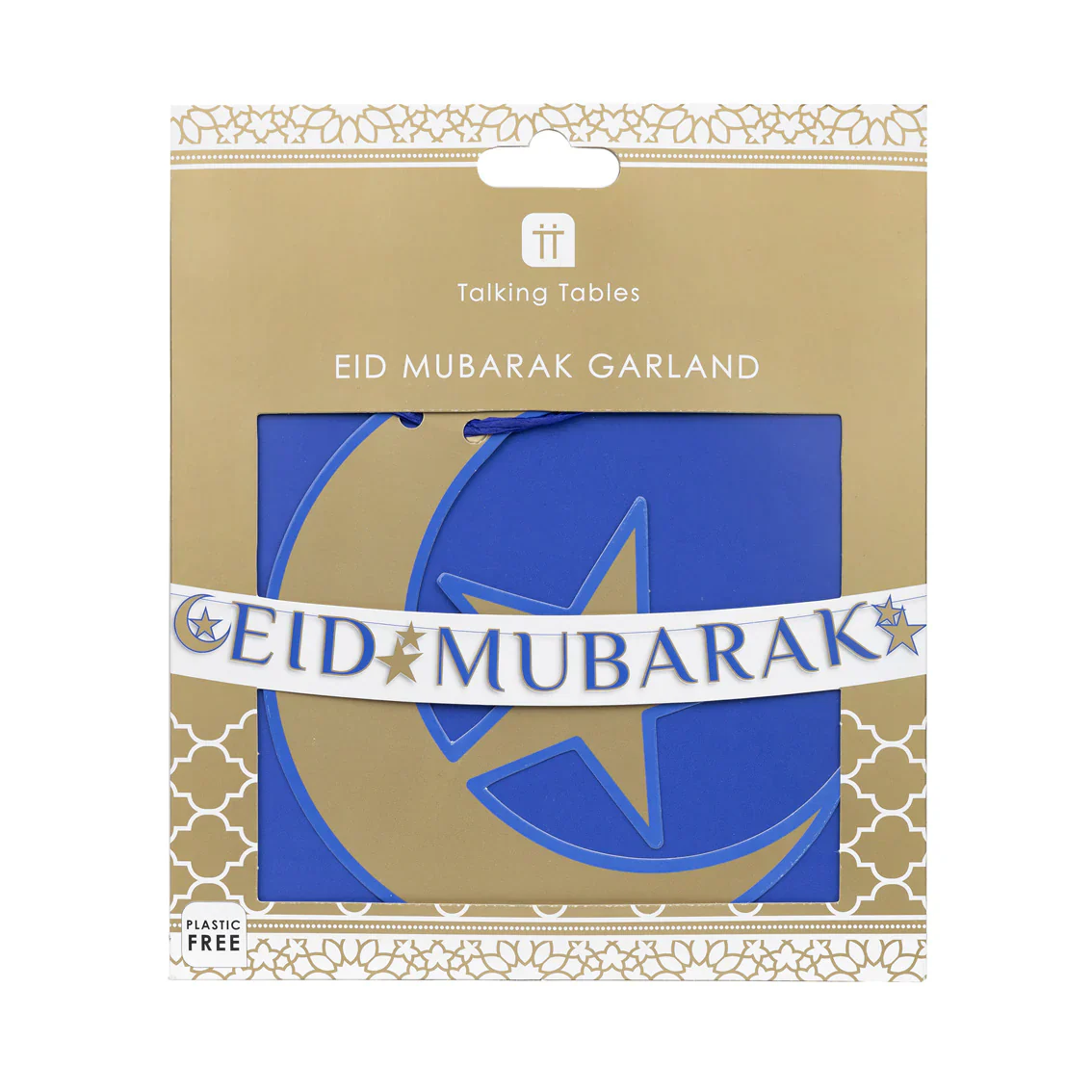 Navy & Gold Eid Mubarak Banner - 3m - Image 3