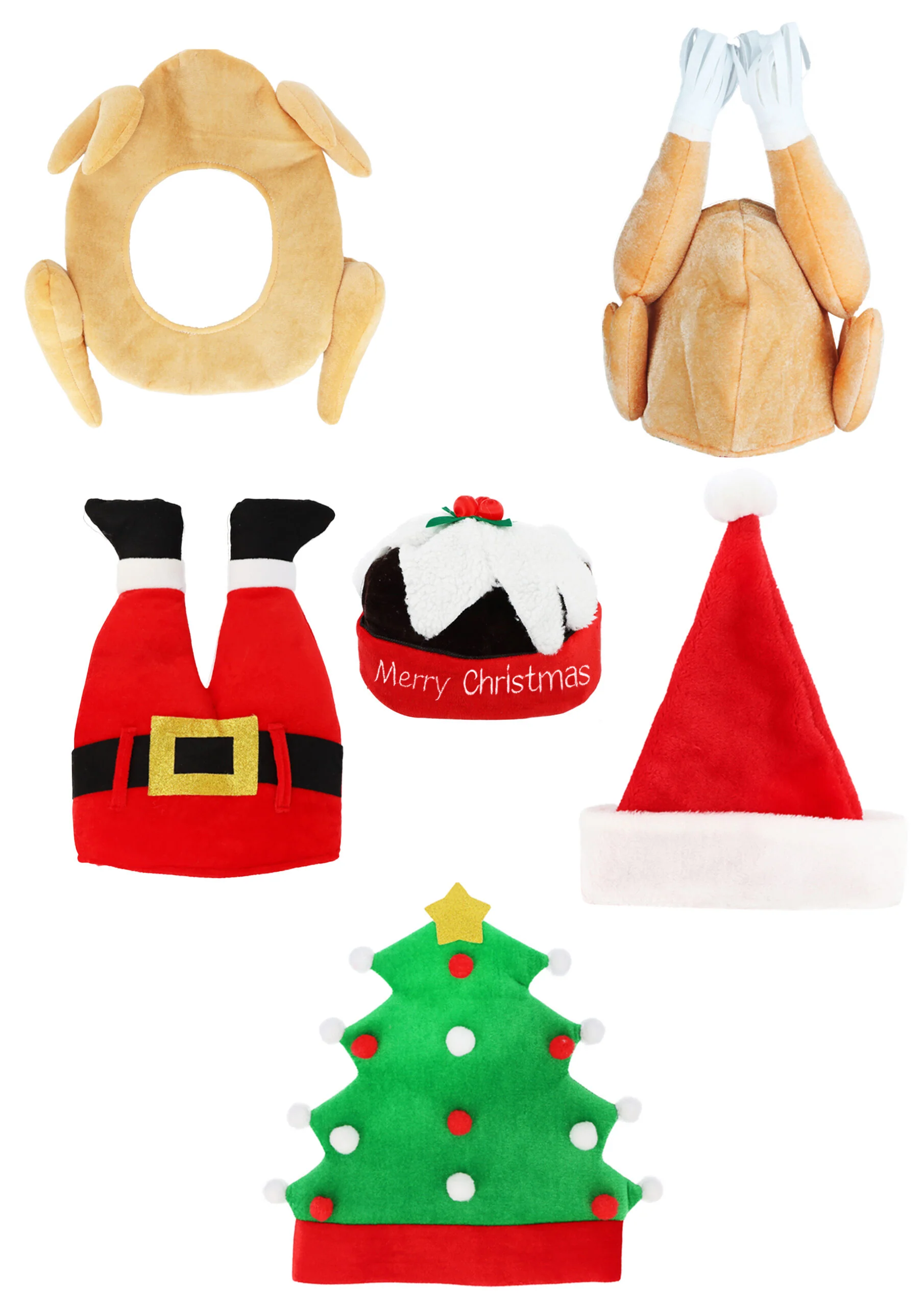 Novelty Christmas Hat 6-Pack (Adult)