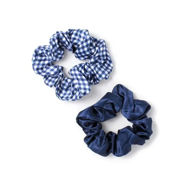 Pack of 2 Girls Navy Hair Scrunchies