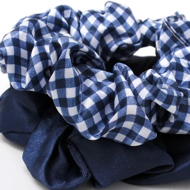 Pack of 2 Girls Navy Hair Scrunchies - Image 2