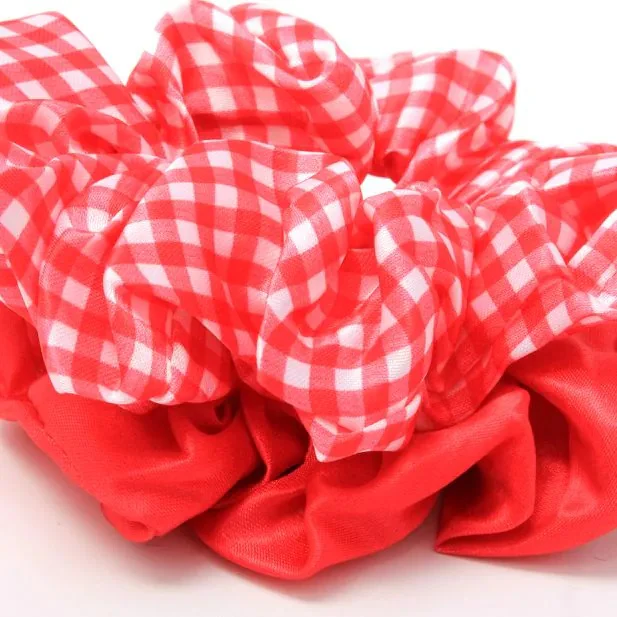 Pack of 2 Girls Red Hair Scrunchies - Image 2