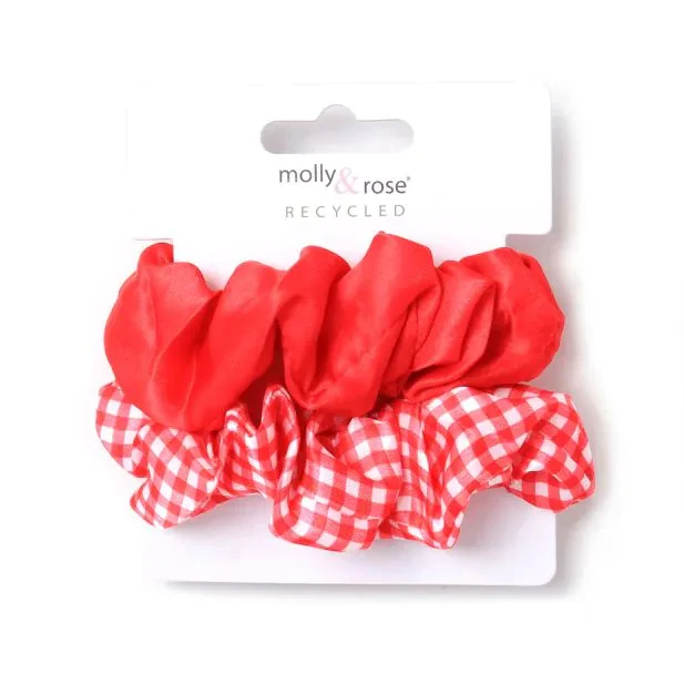 Pack of 2 Girls Red Hair Scrunchies - Image 3