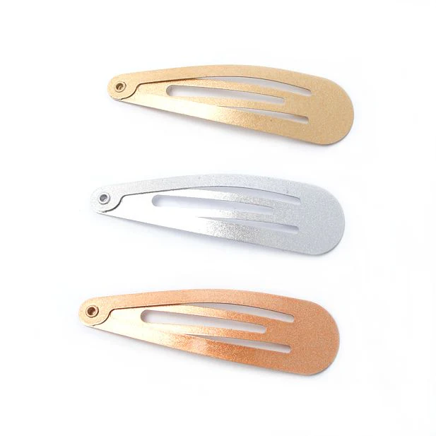 Pack of 6 Metallic Hair Snap Clips - Image 2