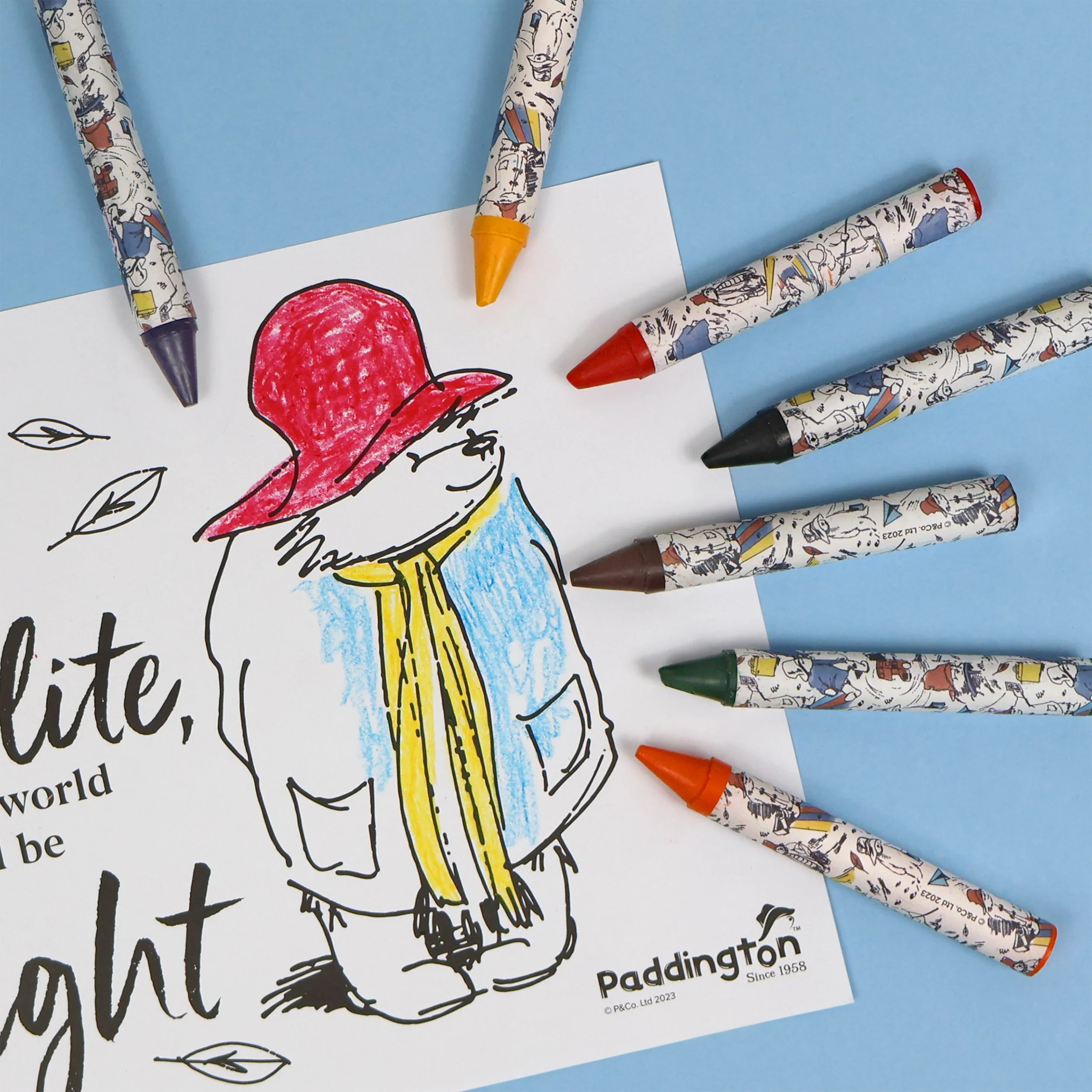 Paddington Jumbo Crayons – Set of 8 Chunky Wax Crayons for Kids – Colouring & Art Gift Set - Image 3