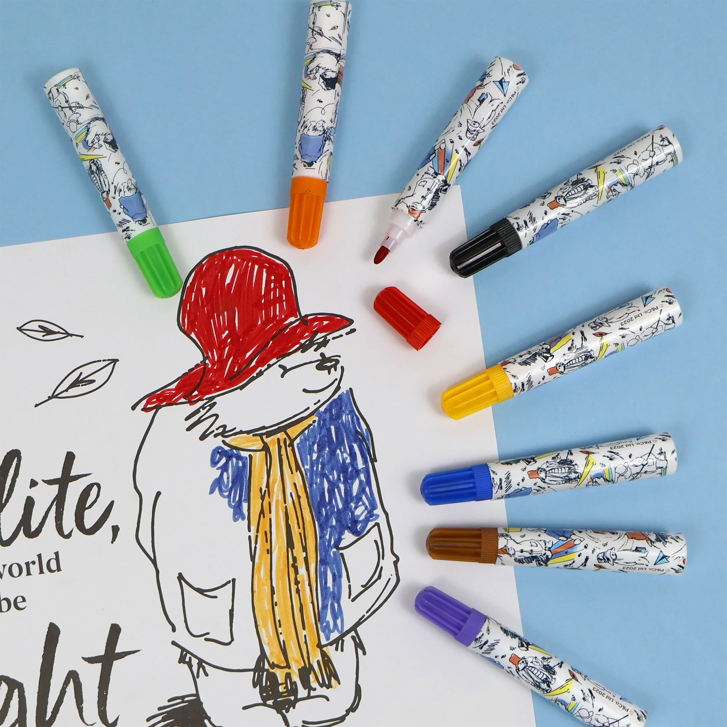 Paddington Set of 8 Jumbo Marker Pens for Children - Image 3