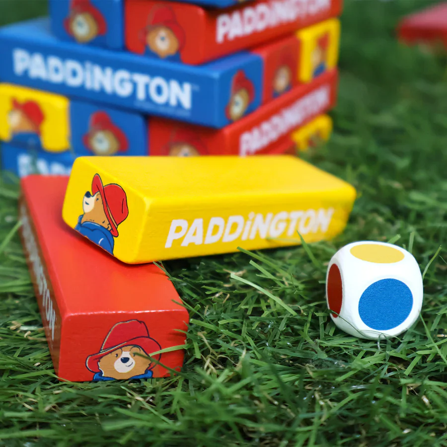 Paddington Tumble Tower Game – Wooden Block Stacking Game with Dice – Fun Family Activity Set - Image 9