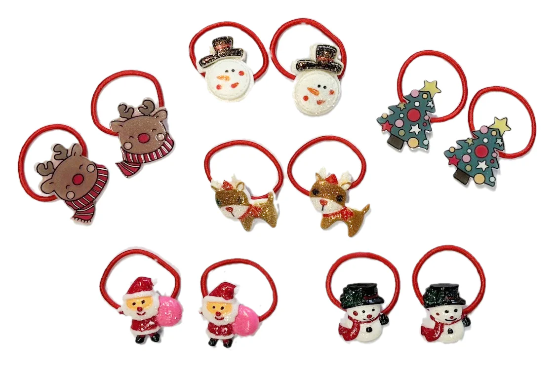 Pair of Girls Christmas Hair Bobbles