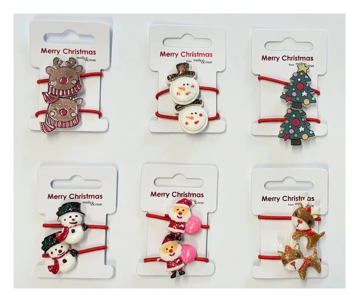 Pair of Girls Christmas Hair Bobbles - Image 2