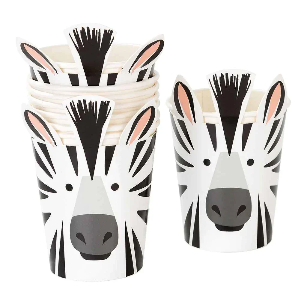 Party Animals Zebra Cups (Pack of 8) - Image 3