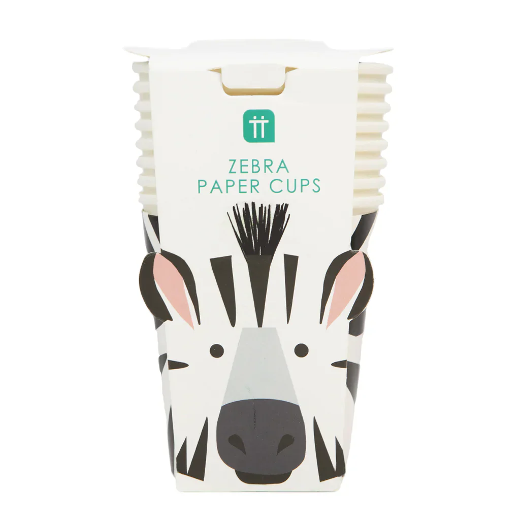Party Animals Zebra Cups (Pack of 8) - Image 4
